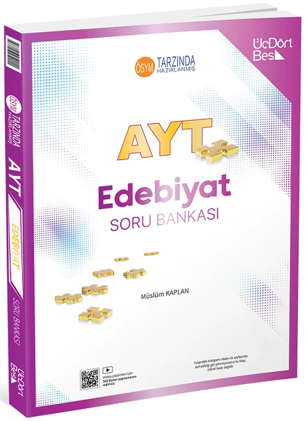 Üç Dört Beş YKS AYT Edebiyat Soru Bankası - Müslüm Kaplan Üç Dört Beş Yayınları