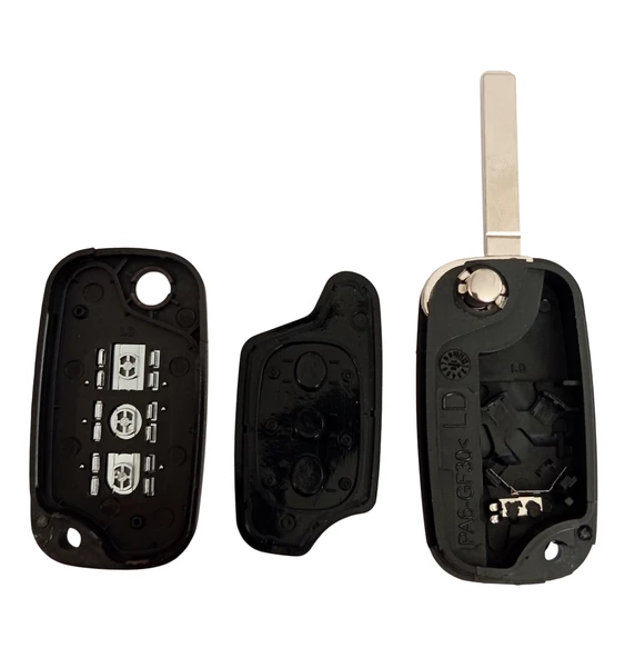 Renault Megane 3 Fluence Uyumlu Anahtar Kumanda Kabı Oto Anahtarlık 3 Tuşlu Logolu - Resim 4