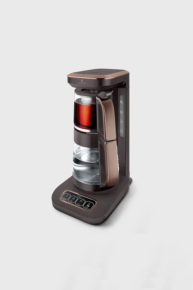 Çaysever Robotea Pro Connect 4 in 1 Konuşan Cam Çay Makinesi Walnut Brown Kahvarengi - 2