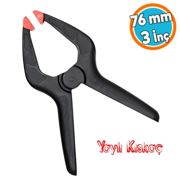 Yaylı Kıskaç Mandal El Tip İşkence Klips Hobi 76 mm 3 inç