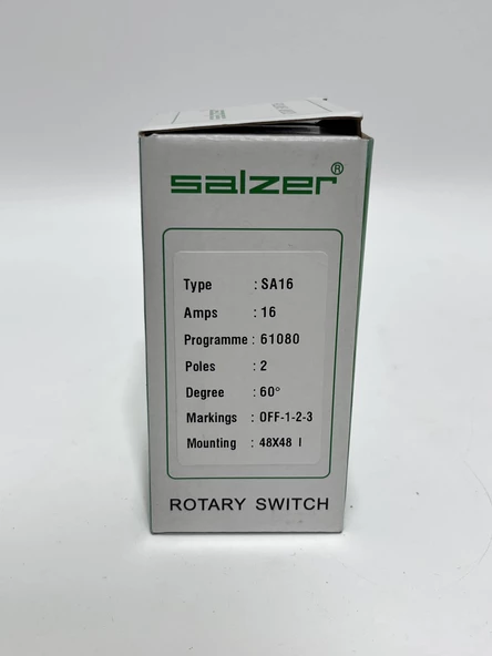 Salzer SA16 4 Kutuplu 0-1-2 Kam Anahtarı 16A - Resim 8