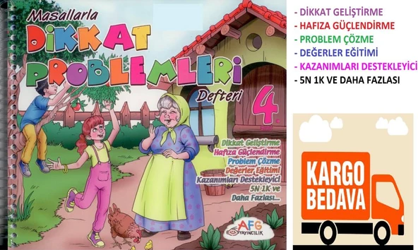 4. Sınıf Masallarla Dikkat Problemleri Defteri