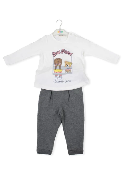 Kız Bebek Baskılı Taytlı Takım ürün görseli