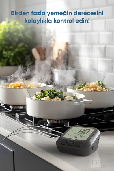 Şımart Akıllı Gıda Termometresi - Yemek, Et, Izgara Ve Bebek Maması - 4
