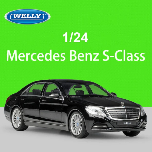 Welly Mercedes S-Class 1:24 Siyah Model Araba - 2