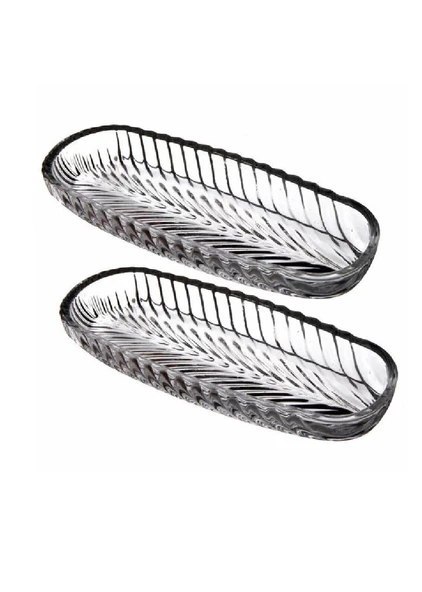 Santa kayık cam tabak 14 cm 2li PL1297