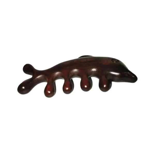Ahşap Sandal Ağacı Gugu Masaj Yüz Masaj Gua Sha Saç Tarağı Model 5 - 2