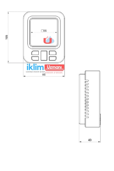 Airfel Haftalık Programlı Kablolu Oda Termostatı GSK-1701 - 4