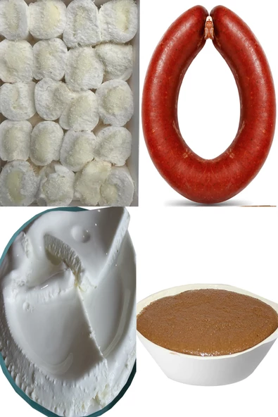 4'lü  Afyonkarahisar Lezzet Paketi.. Kaymak - Haşhaş - Kaymaklı Lokum - Sucuk - Resim 2