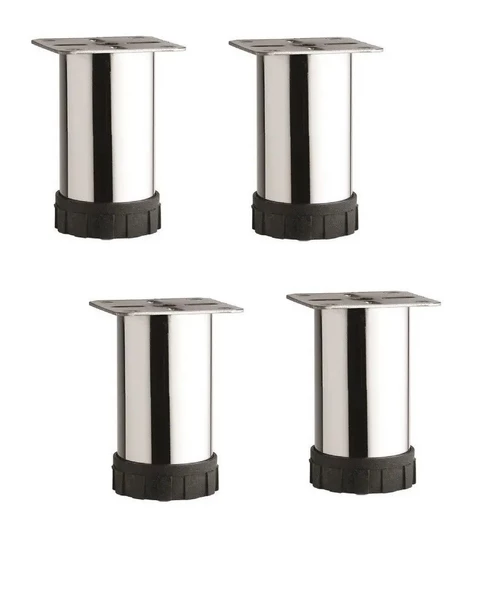Metal Baza Dolap Ayağı Krom Kalın Çap 45mm yükseklik 8cm 4 adet 1 takım - 2