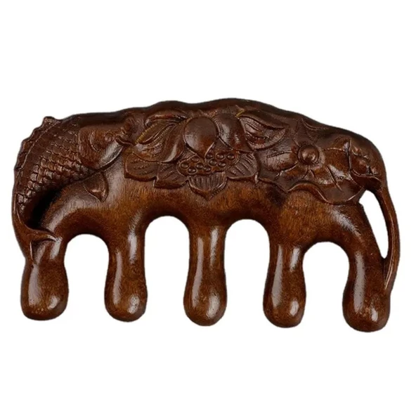 Ahşap Sandal Ağacı Gugu Masaj Yüz Masaj Gua Sha Saç Tarağı Model 4 - Resim 3