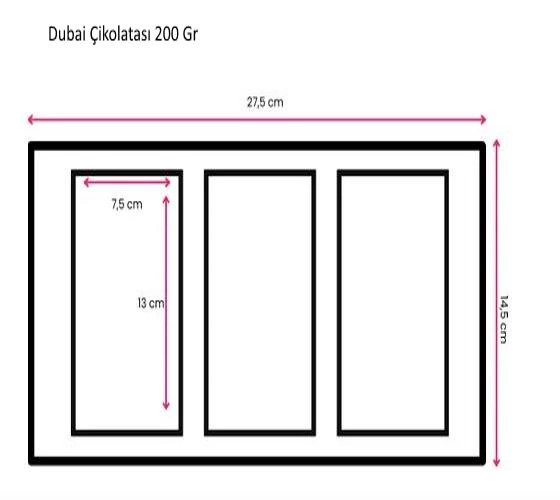ORİJİNAL SİLİKON DUBAİ ÇİKOLATA KALIBI 3 LÜ (200 GR) - 3