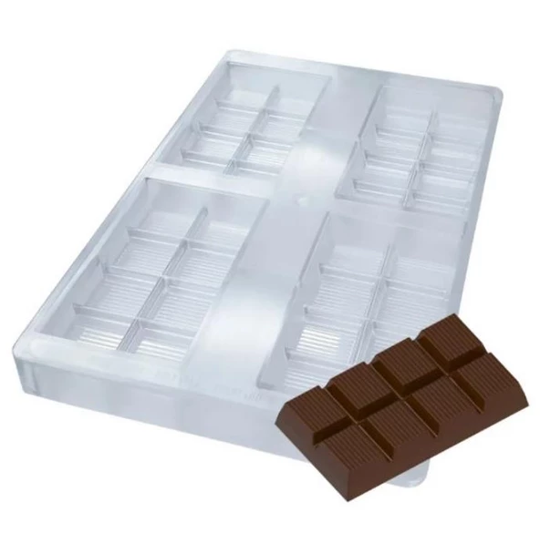 ORİJİNAL POLİKARBON DUBAİ ÇİKOLATA KALIBI 4 LÜ (210 GR)