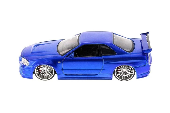 Jada 1:24 Hızlı Ve Öfkeli Fast And Furious Brian's Nissan Skyline GT-R [BNR34] Mavi Model Araba - 6