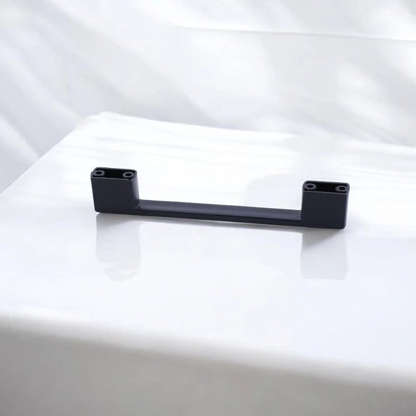 Mobilya Kulp Siyah Çekmece Mutfak Dolap Dolabı Kulpu Kulbu Kulpları (SERT PLASTİK) 96 mm - Resim 5