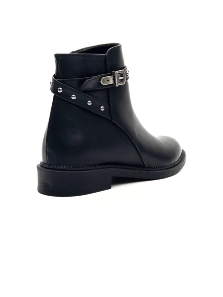 Potinonline K824 Kadın Tokalı Fermuarlı Kısa Bot - 2