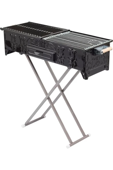 CEMRE C17 PORTATİF AYAKLI BATTAL KÖMÜRLÜ MANGAL 30 X 80 CM - 2
