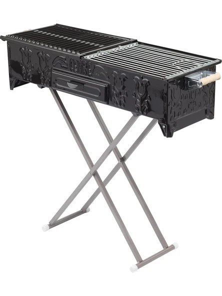 CEMRE C17 PORTATİF AYAKLI BATTAL KÖMÜRLÜ MANGAL 30 X 80 CM - 3