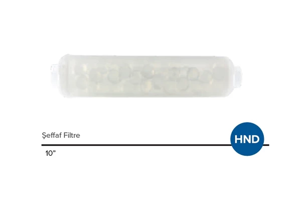 Su Arıtma Cihazı 10” inch Inline Polifosfat Şeffaf Filtre Hnd