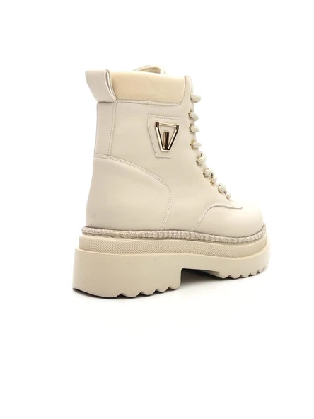 Potinonline K35 Kadın Kalın Taban Sim Detay Kısa Postal Bot - 4