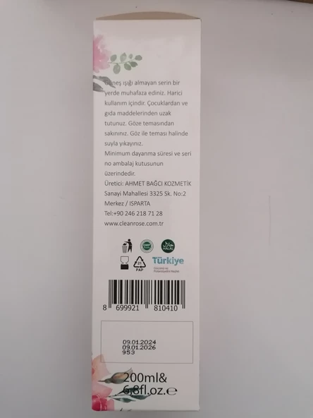 Clean Rose Yüz Temizleme köpüğü 200ml Kutulu - 4