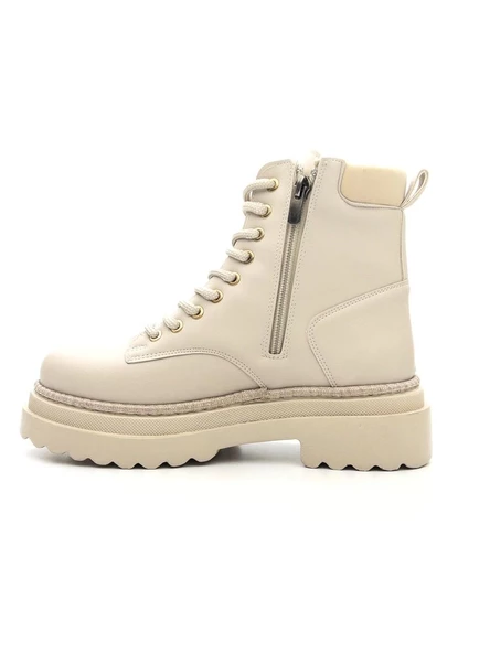 Potinonline K35 Kadın Kalın Taban Sim Detay Kısa Postal Bot - 5