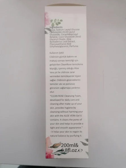 Clean Rose Yüz Temizleme köpüğü 200ml Kutulu - 3