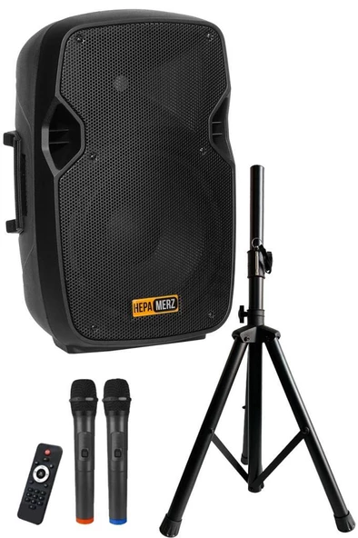 Hepa Merz HS-1300A Mikrofonlu Taşınabilir Portatif Ses Sistemi Seti 10 İnç 1300W - 3