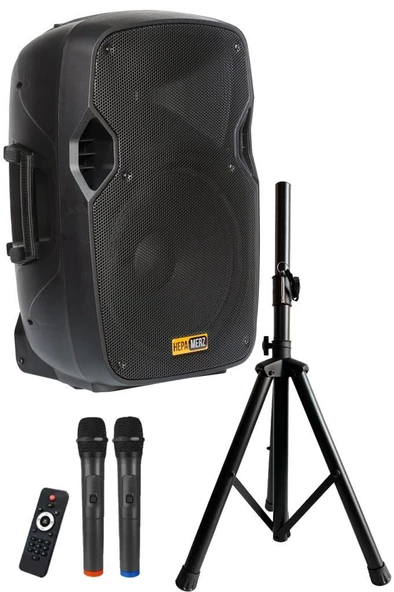 Hepa Merz HS-1500A Mikrofonlu Taşınabilir Portatif Ses Sistemi Seti 12 İnç 1500W - 3
