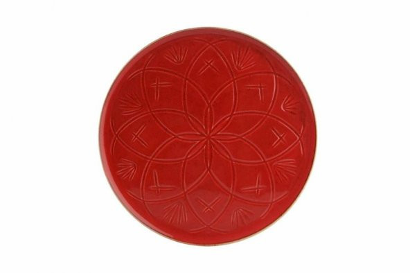 Porland Christina Kırmızı Düz Tabak 27cm - 2