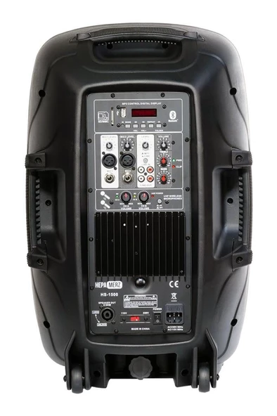 Hepa Merz HS-1500A Mikrofonlu Taşınabilir Portatif Ses Sistemi Seti 12 İnç 1500W - 4