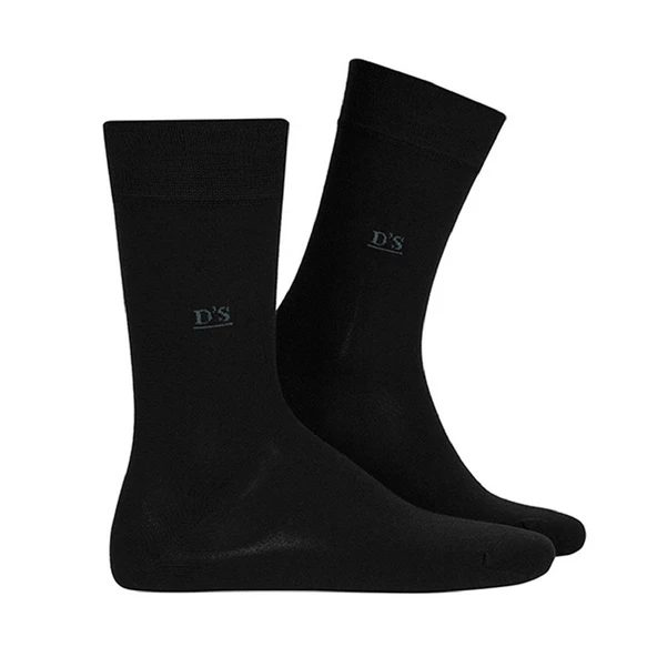 D'S Damat Bambu 3lü Çorap Set Gri Siyah Lacivert - 3