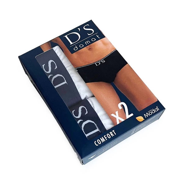 D'S Damat Comfort 2'li Erkek Slip Beyaz - 6