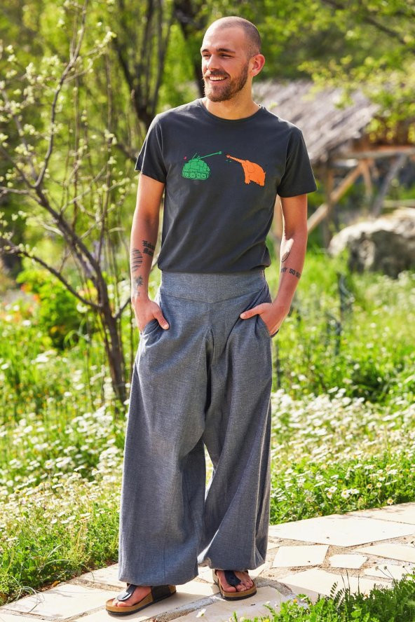 Beli Lastikli Cepli Erkek Şalvar Pantolon - 3