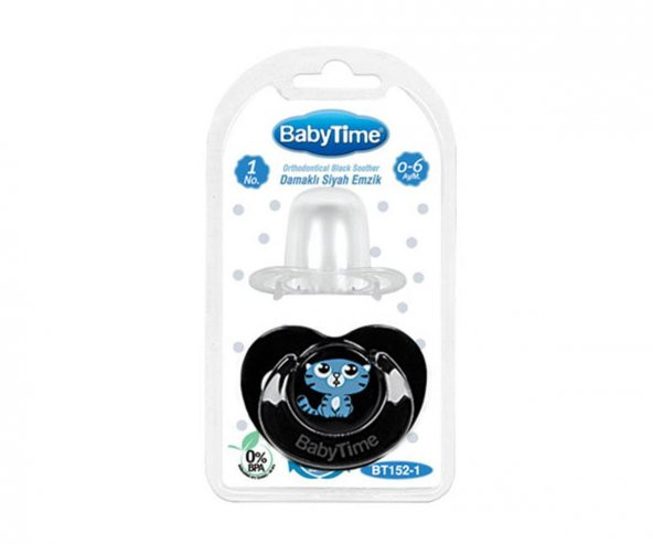 Baby Time BT153 Damaklı Siyah 0-6 Ay Emzik No:1 - 2