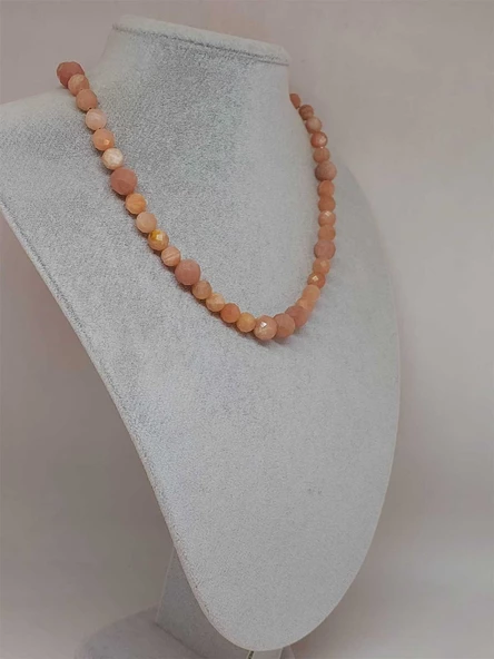 Parlayan Yıldızlar Serisi Güneş Taşı Tasarım Kolye - Resim 4