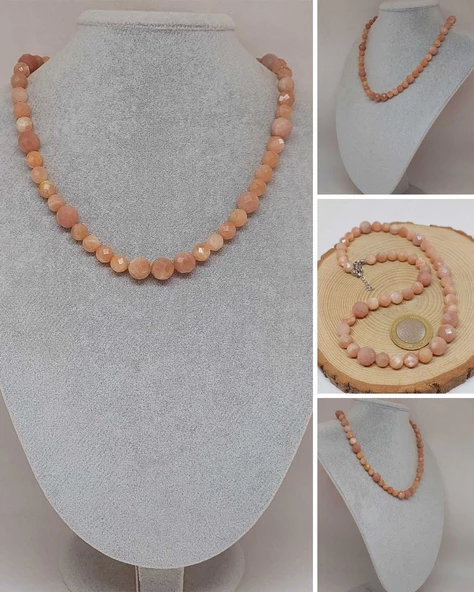 Parlayan Yıldızlar Serisi Güneş Taşı Tasarım Kolye ürün görseli