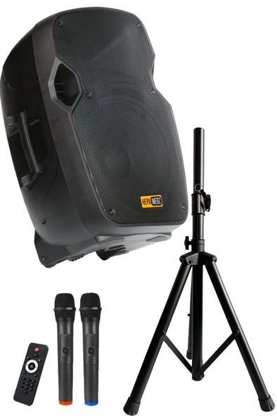 Hepa Merz HS-1700A Mikrofonlu Taşınabilir Portatif Ses Sistemi Seti 15 İnç 1700W - 2