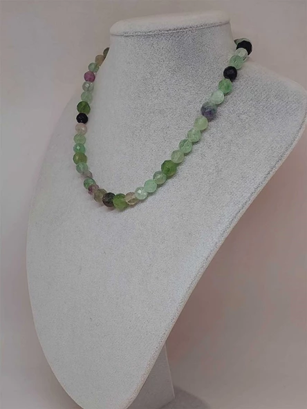 Parlayan Yıldızlar Serisi Florit Taşı Tasarım Kolye - Resim 5