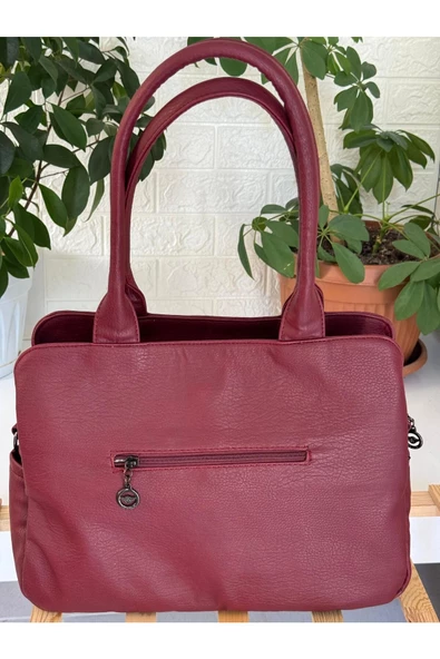 Mega Bag 8 Bölmeli İçi Tamamen Astarlı Hafif Tasarım Omuz Çantası - 7