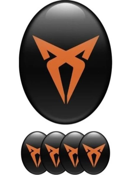 CUPRA LOGOLU 56 MM ALÜMİNYUM JANT GÖBEK STICKER (SİYAH-GOLD) ürün görseli