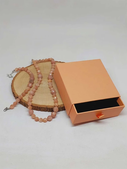 Parlayan Yıldızlar Serisi Güneş Taşı Kolye & Bileklik Seti - Resim 3