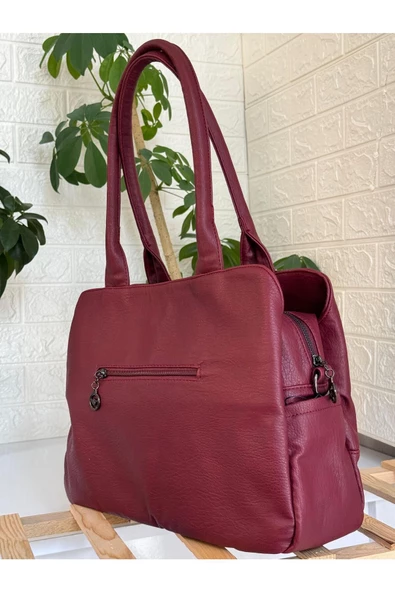 Mega Bag 8 Bölmeli İçi Tamamen Astarlı Hafif Tasarım Omuz Çantası - 6