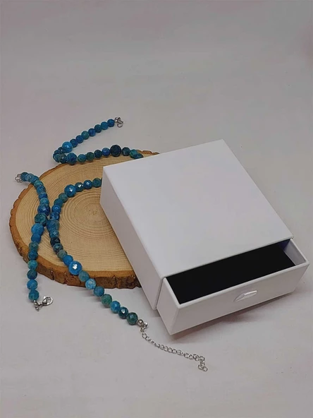 Parlayan Yıldızlar Serisi Apatit Taşı Kolye & Bileklik Seti - Resim 3