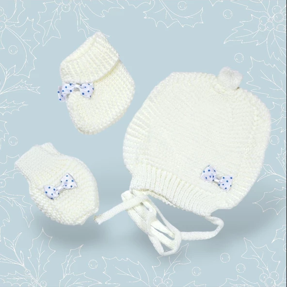 Triko Bebek Bere Eldiven Patik Set - 13