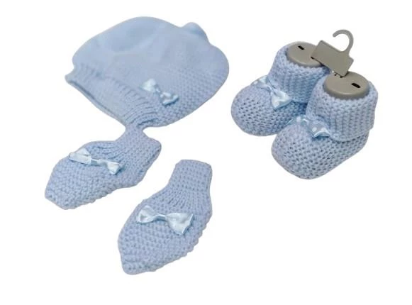 Triko Bebek Bere Eldiven Patik Set - 12