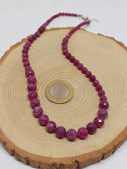 Parlayan Yıldızlar Serisi Yakut Taşı Tasarım Kolye - 3