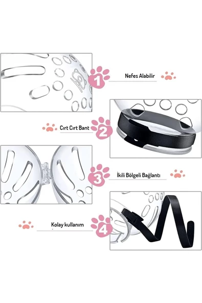 Kedi Şeffaf Astranot Kask Yakalık 1 Adet - 2