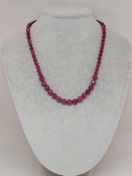 Parlayan Yıldızlar Serisi Yakut Taşı Tasarım Kolye - 2