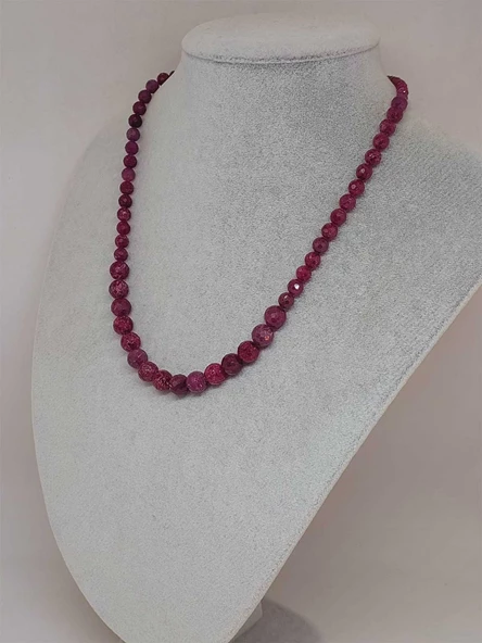 Parlayan Yıldızlar Serisi Yakut Taşı Tasarım Kolye - 5